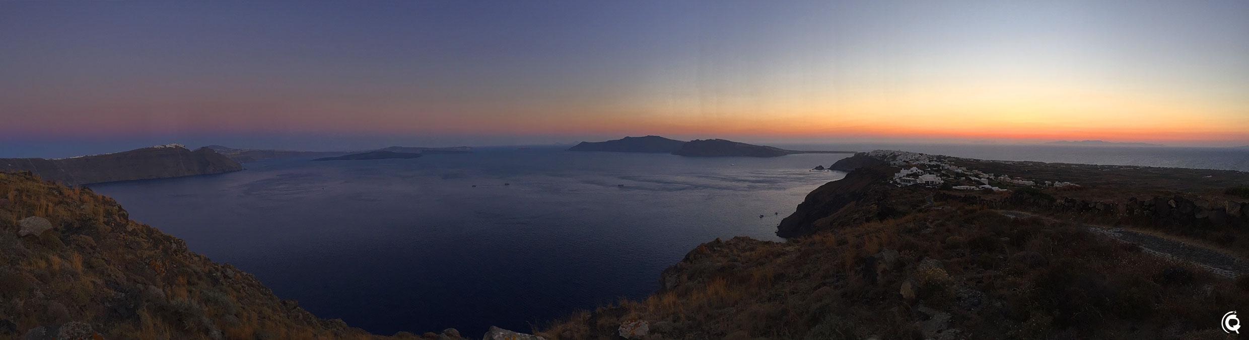 Coucher de soleil sur Santorin