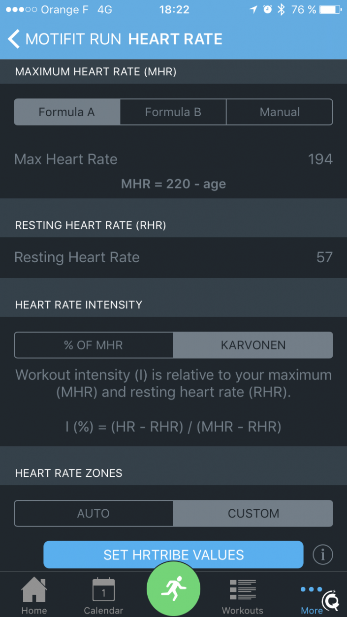 Les règles de calcul des zones de fréquence cardiaque