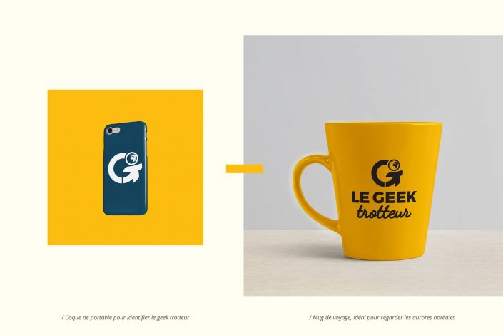 Coque de smartphone et mug Le Geek Trotteur
