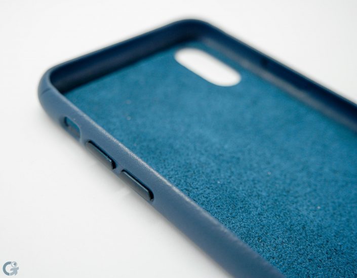 Coque en cuir Apple Bleu Cosmos pour iPhone X
