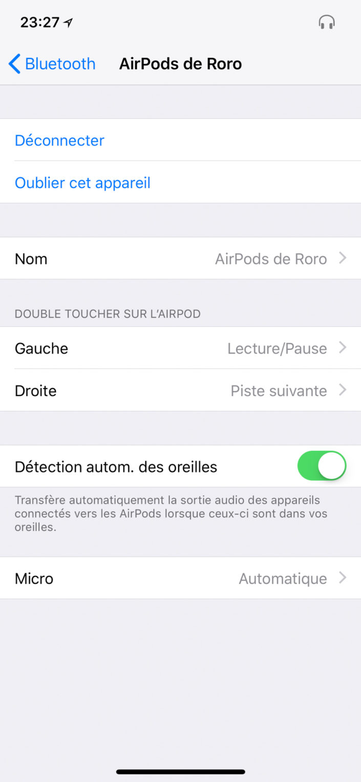 Les différents réglages des AirPods d&#039;Apple