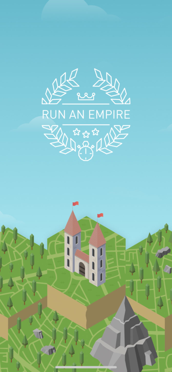 Ecran de chargement de l'application Run an Empire