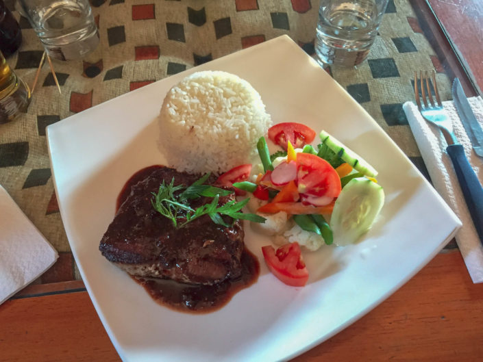 Lomo d&#039;alpaca sauce aux figues