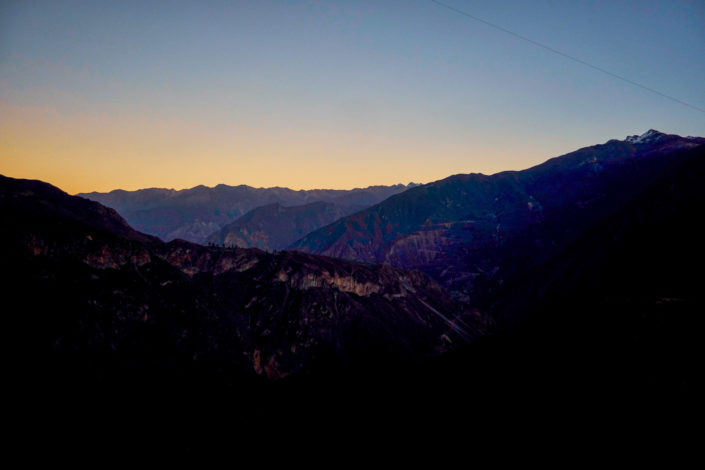 Lever de soleil sur le Canyon de Colca