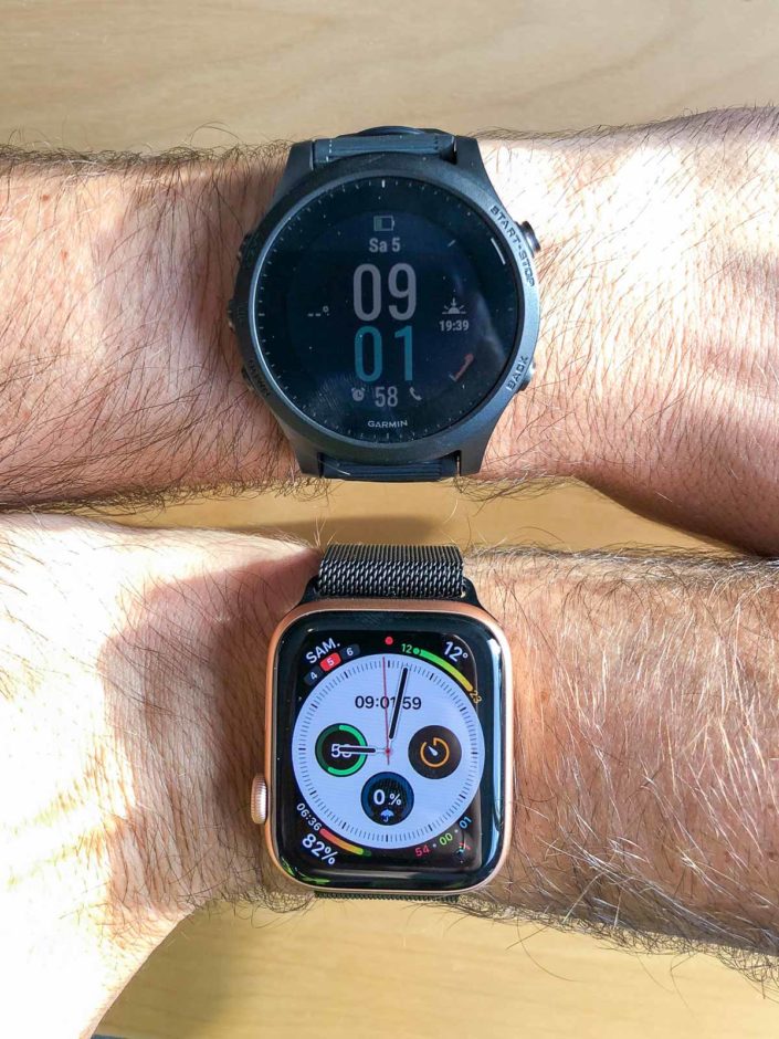 Comparaison Garmin 945 / Apple Watch Series 5
