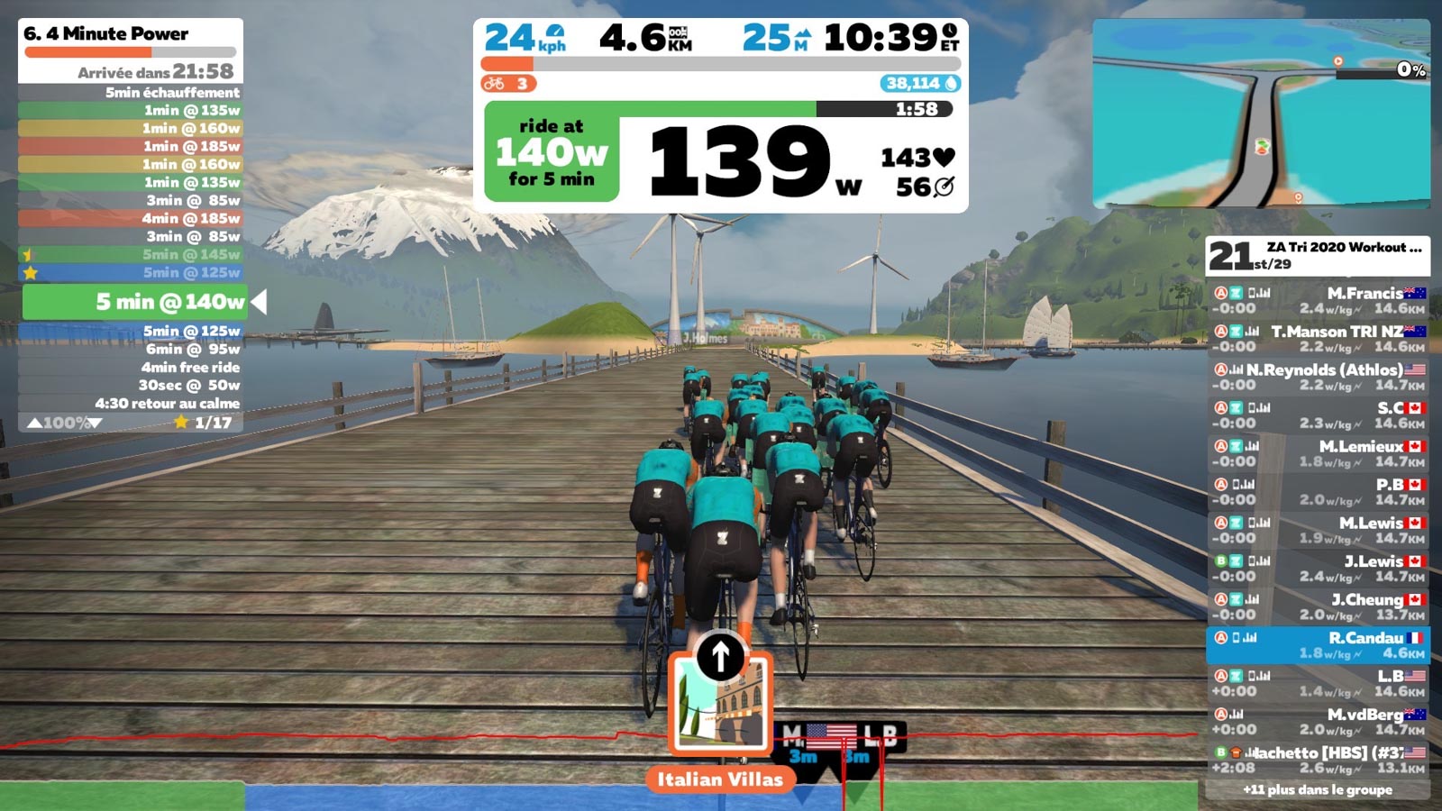 Zwift in game