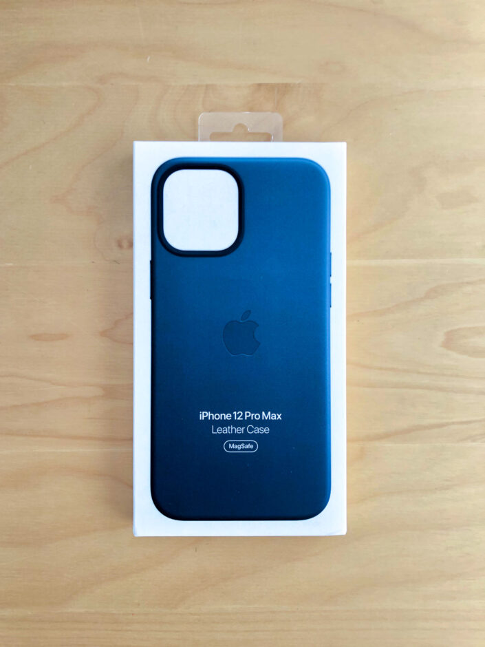 Coque Apple en cuir Bleu Baltique pour l&#039;iPhone 12 Pro Max