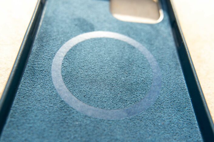 Coque Apple en cuir Bleu Baltique pour l&#039;iPhone 12 Pro Max
