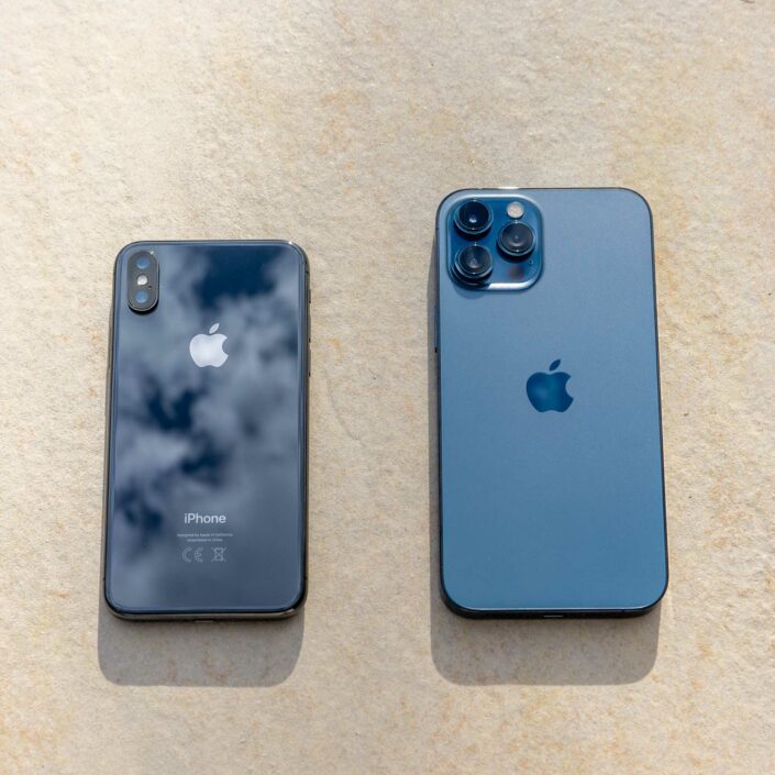 Comparaison taille iPhone X - iPhone 12 Pro Max