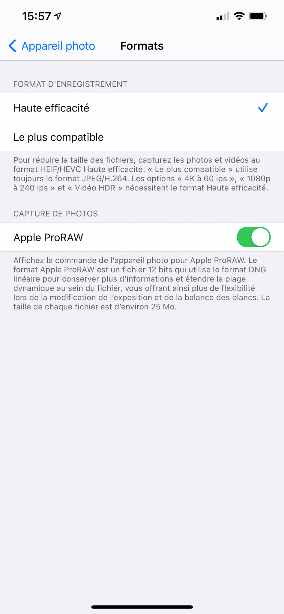 Apple ProRAW - iOS 14.3 beta